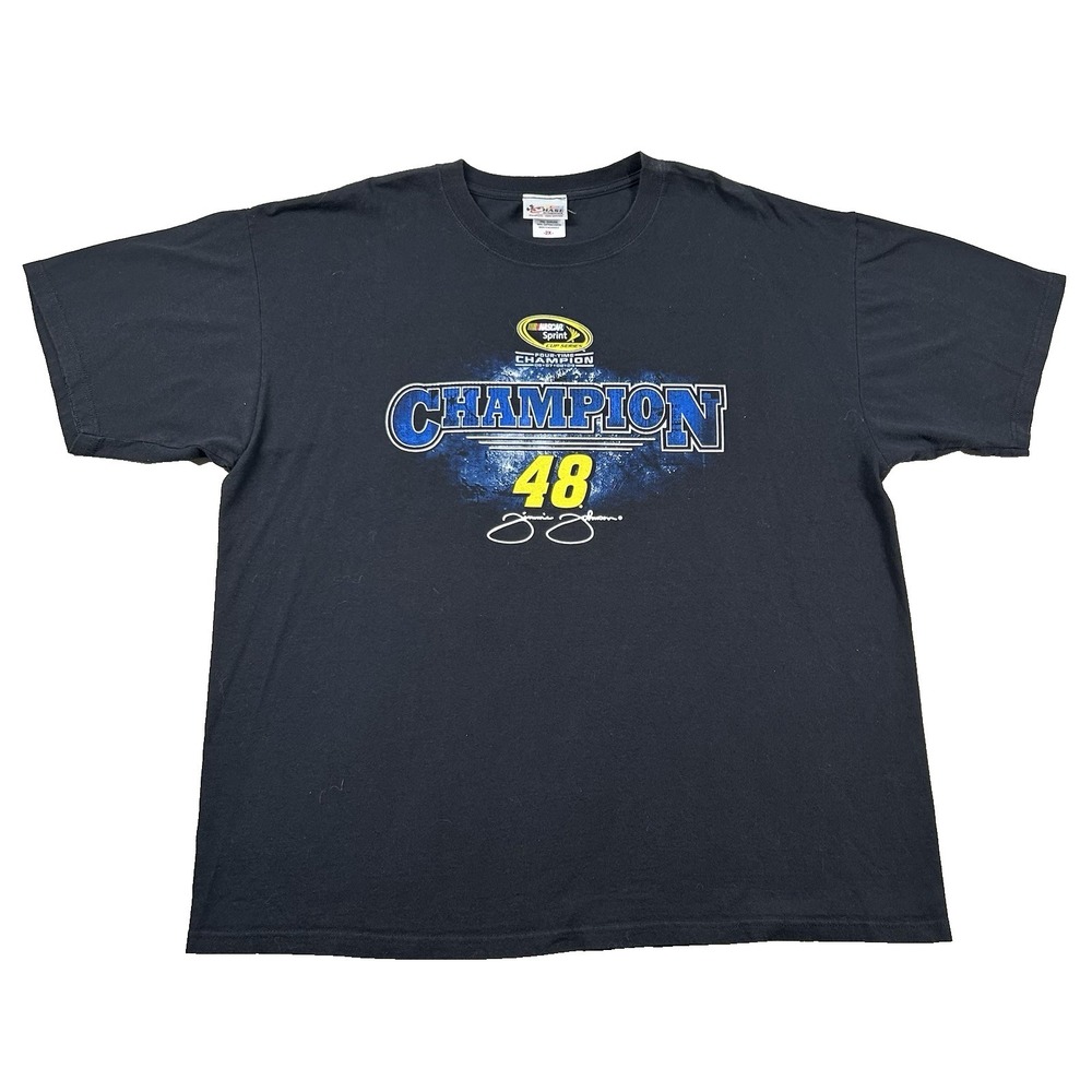 Chase Authentics Jimmie Johnson Shirt Mens 2x NASCAR Double Sided Graphic Y2K